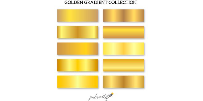 Golden gradient pack Vector