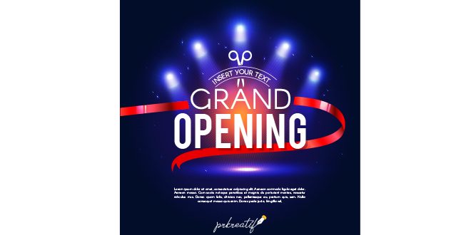 Grand opening background with lights Vector