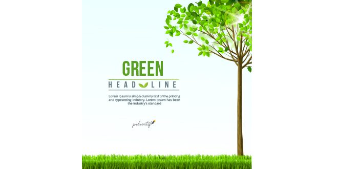 Green background template Vector