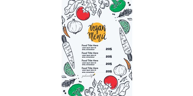 Hand drawn modern restaurant menu template Vector