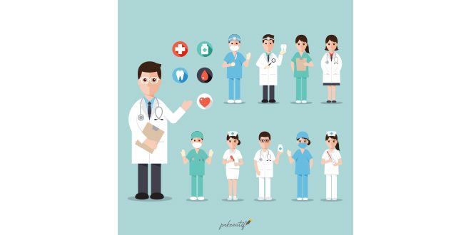 Hospital workers Vector