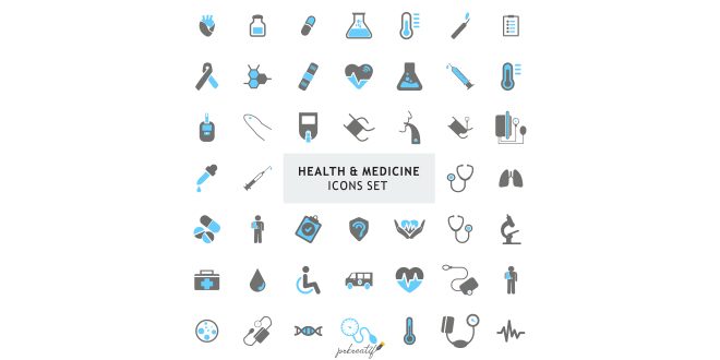 Icons set about medicine Vector