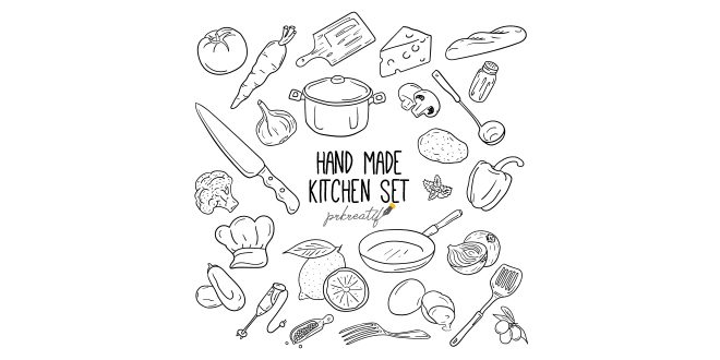 Kitchen elements collection Vector