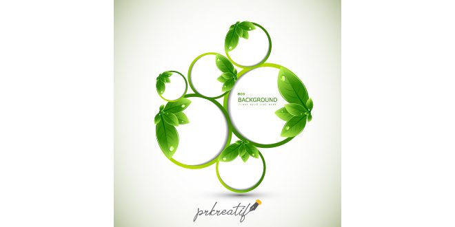Leaves ecology background Vector