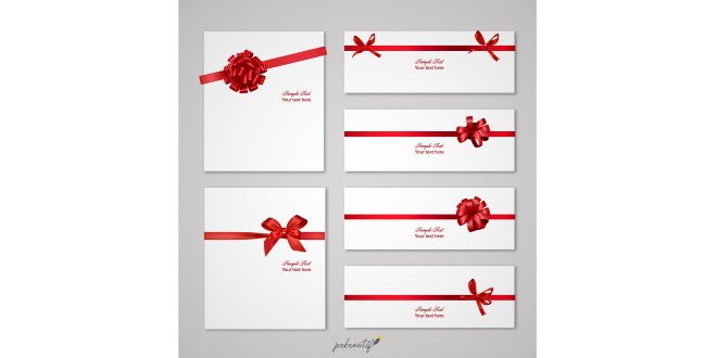 Letters with red ribbon templates Vector