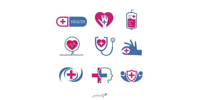 Medical service logos vector set Vector