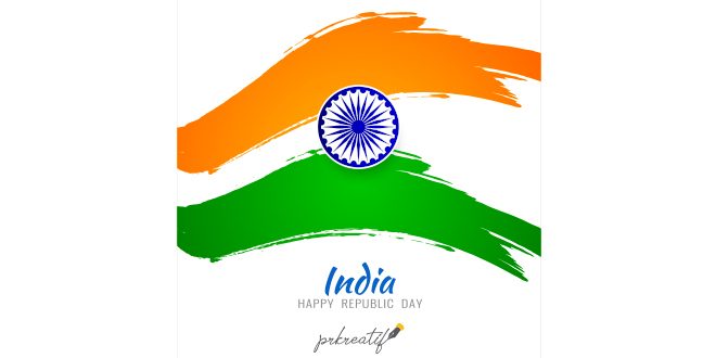 Modern indian flag theme tricolor background Vector