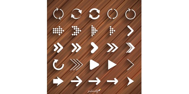 Modern arrows and reload icons Vector
