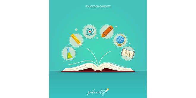 Modern education concept with flat design Vector