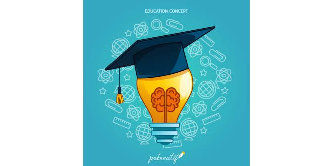 Modern hand drawn education concept Vector
