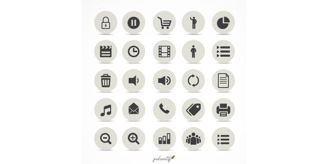Multimedia simple icons set Vector