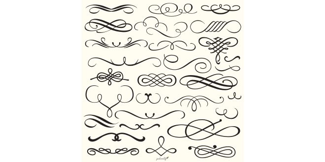 Ornamental elements collection Vector