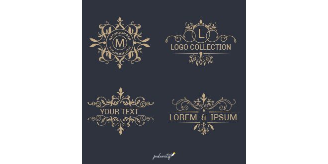 Pack of elegant ornamental logos Vector