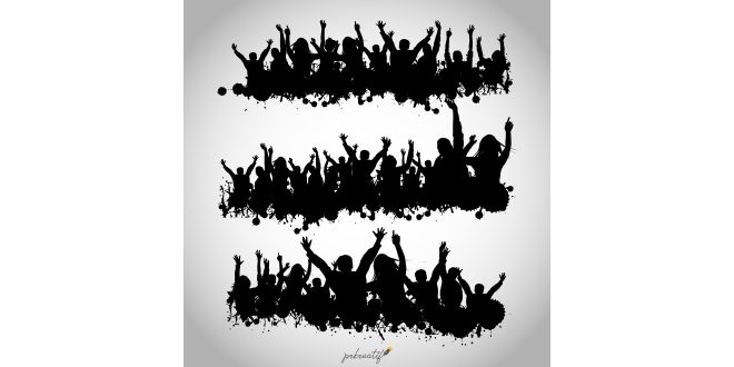 Party people silhouettes Vector