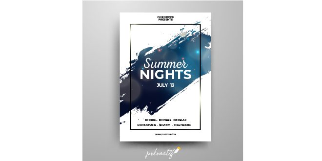 Party poster template with abstract style Vector