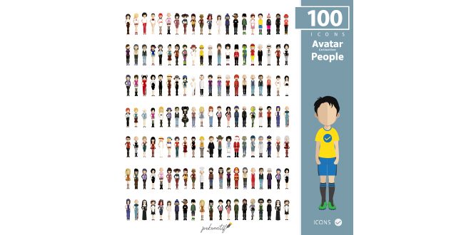 People avatars collection Vector