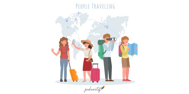 People travelling collection Vector