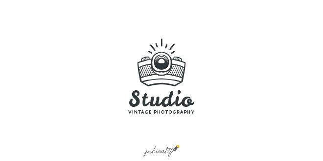 Photography logo with side view Vector