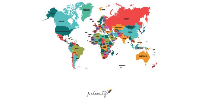 Political map of the world Vector