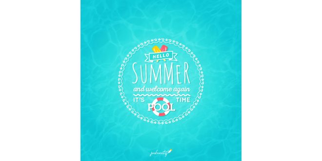 Pool time background Vector