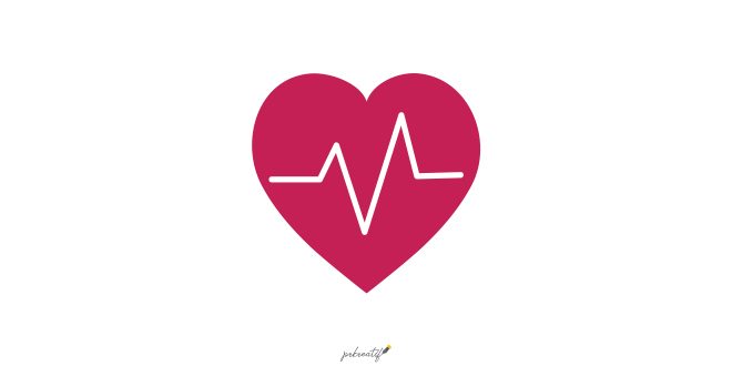 Red heartbeat symbol graphic illustration Vector