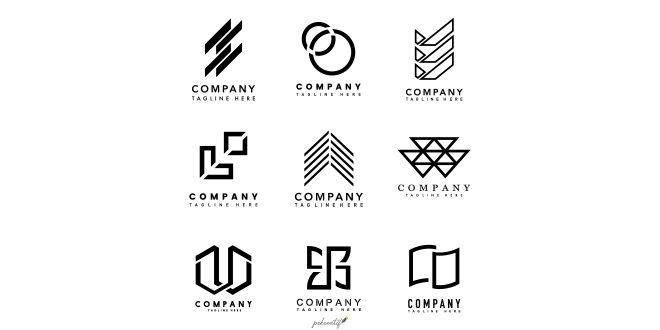Set of company logo design ideas Vector