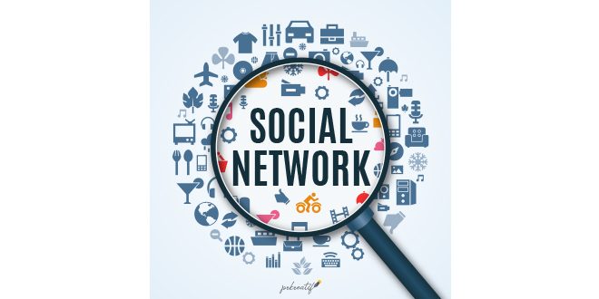 Social network background with icons Vector