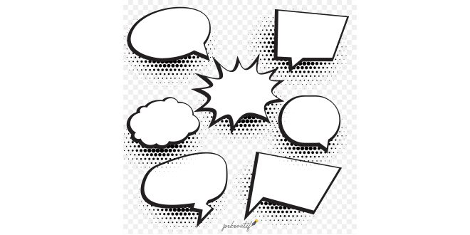 Speech bubbles with halftone dots Vector