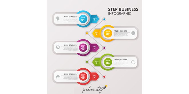 Step business infographic Vector