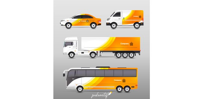 Transport Advertisement Design Vector
