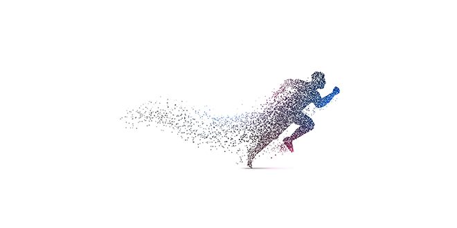 Background with a person running Vector