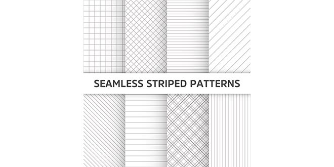 Seamless striped vector patterns, white and grey, texture,  Vector
