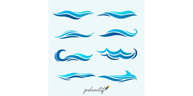 Abstract wave pack Vector
