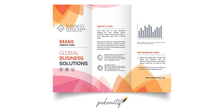 Modern brochure with warm colors  Vector
