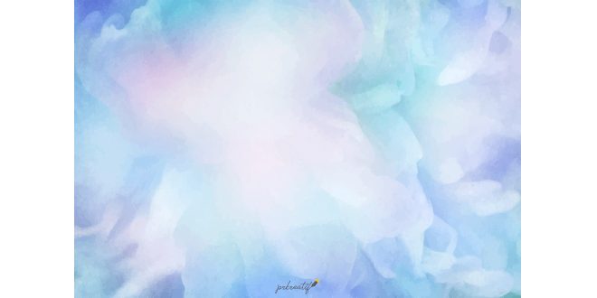 Vibrant blue watercolor painting background Vector