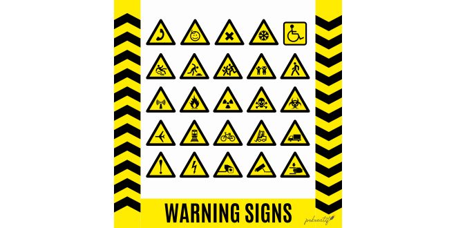 Warning signs set Vector