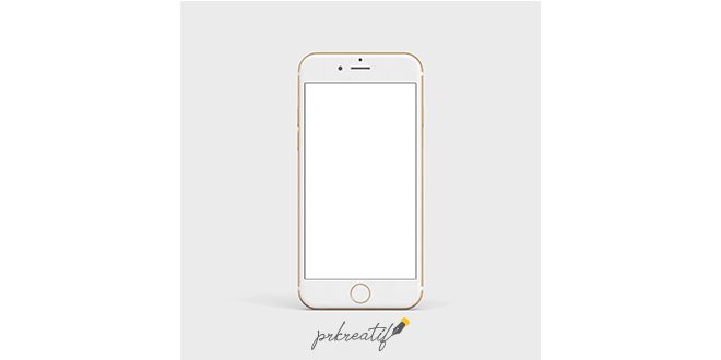 White mobile phone mock up Psd