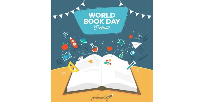 World book day background Vector