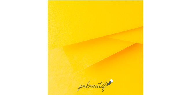 Yellow paper background in minimalist style Photo
