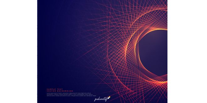 Abstract lines forming tunner shape background Vector