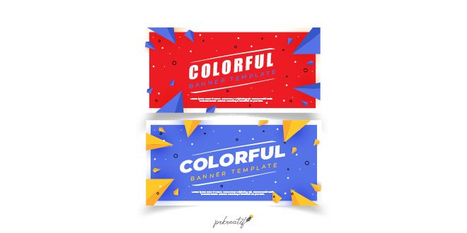 Abstract banners with flat design