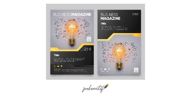 Modern business magazine cover template with photo  Vector