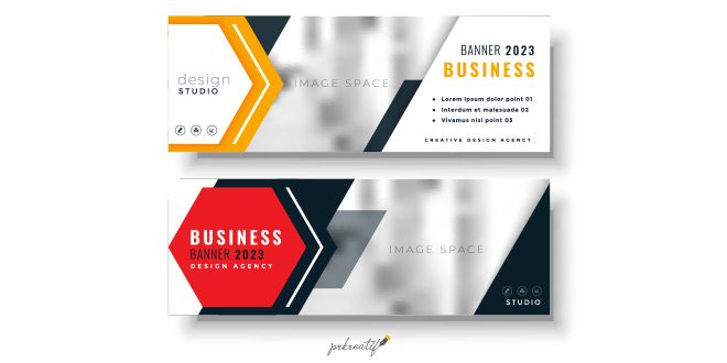 Modern business template with text and image space
