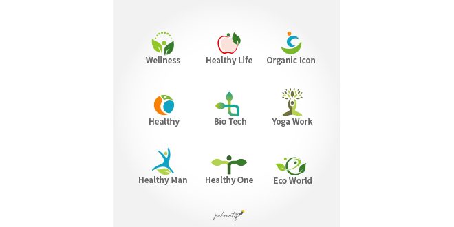 Organic logos Vector