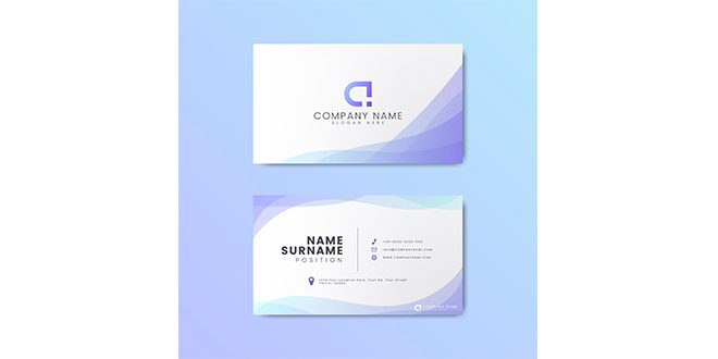 Minimal modern business card design featuring geometric elements  Vector