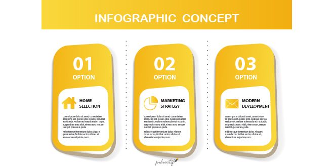 Yellow infographic presentation Vector